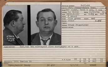 (AMERICAN MUG SHOTS--MOUNTED) Group of 20 mug shot diptychs of suspected criminals from Minneapolis/St. Paul, Minnesota,